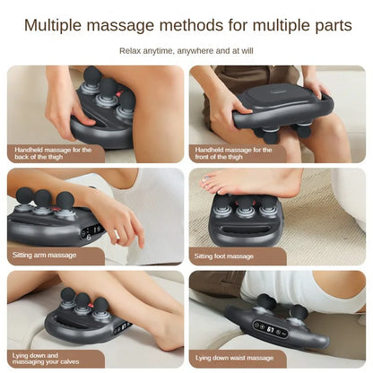 6 headed rechargeable full body massage gun