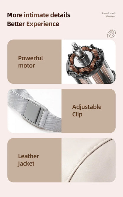 Neck Massager for Pain Relief deep Tissue Relieves Tension Kneading Massagerwith Heat Improves Circulation Eases Muscle Soreness